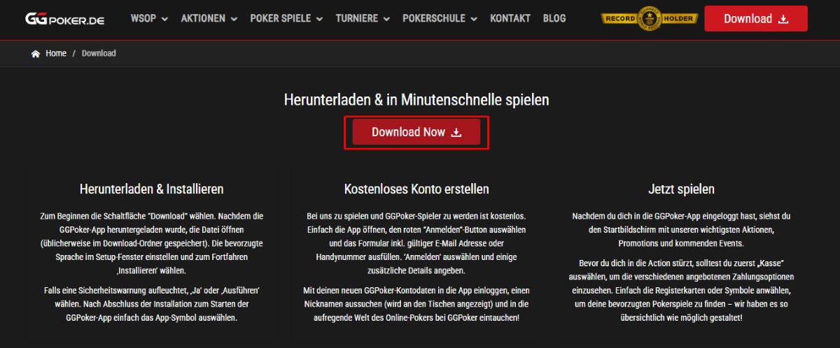 GGPoker downloaden & installieren