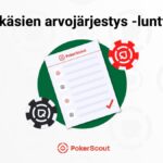 Kuva viittaa listaan, jossa selitetään parhaat pokerikädet.