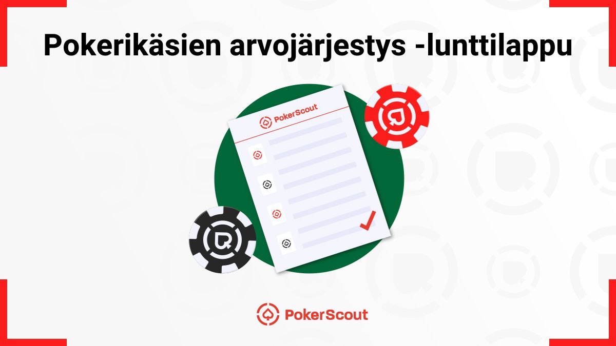 Kuva viittaa listaan, jossa selitetään parhaat pokerikädet.