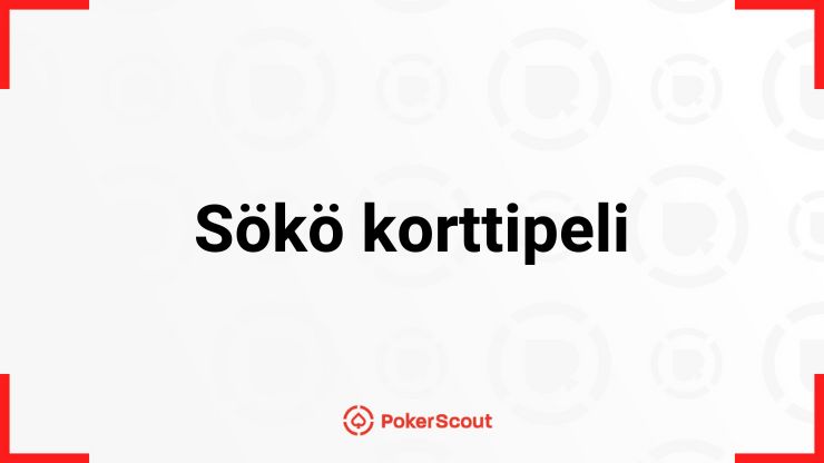 Sökö korttipeli teksti ja PokerScout logo.