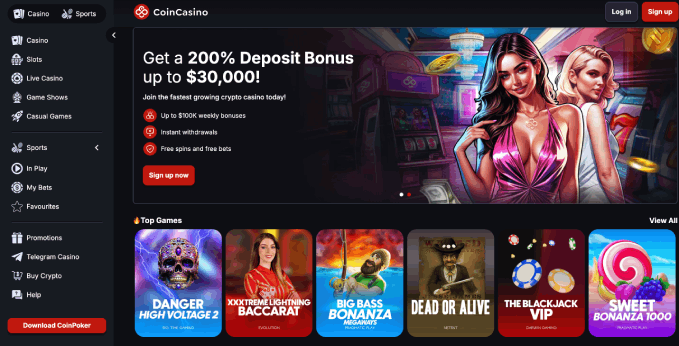 Coin Casino sin hjemmeside