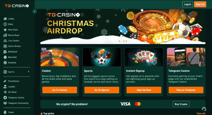 TG Casino sin hjemmeside