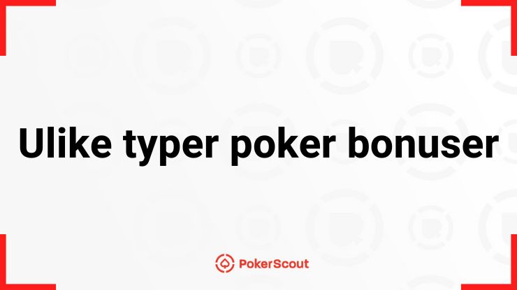 typer poker bonuser