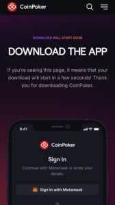 Last ned CoinPoker app