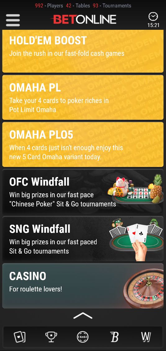 inne promocje w Betonline Poker