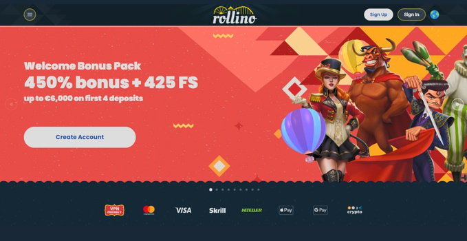 Rollino casino hemsida