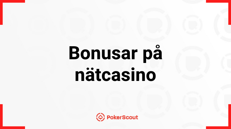 Texten bonusar på nätcasinon med PokerScouts logga