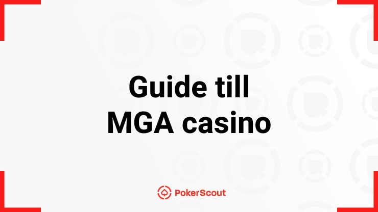 Texten guide till MGA casino med PokerScouts logga