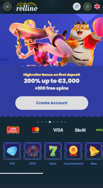 Rollino casino hemsida på mobilen