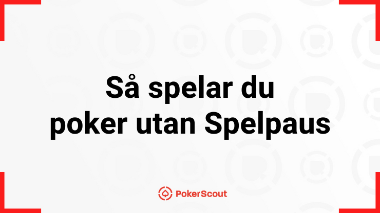 Texten Så spelar du poker utan Spelpaus och PokerScout-logotypen