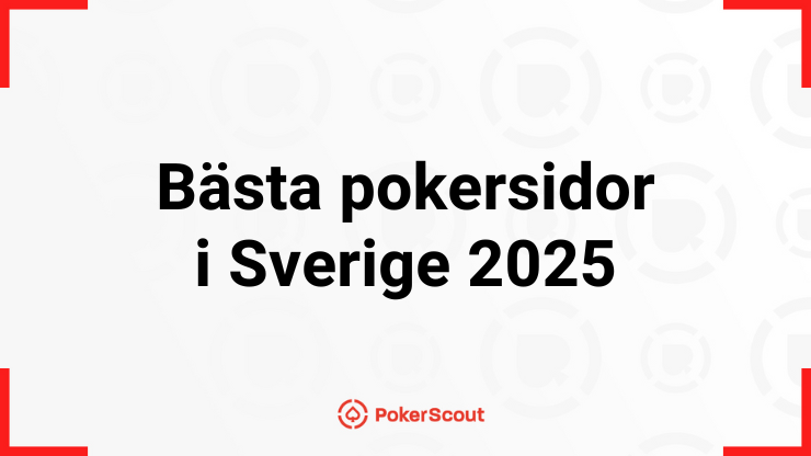 Texten bästa pokersidor i Sverige 2025 samt logotyp för PokerScout