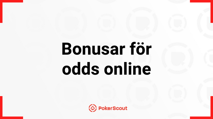 Texten Bonusar för odds online med Pokerscouts logga