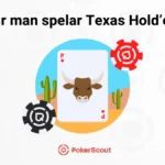 Illustration av ett Texas Hold’em-tema med ett spelkort med en tjur samt texten Hur man spelar Texas Hold’em.