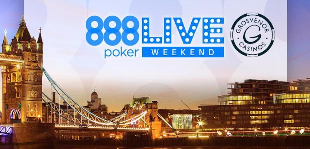 888poker and Grosvenor Casinos in the United Kingdom are teaming up for 888poker LIVE Weekend runs Oct. 28-31.