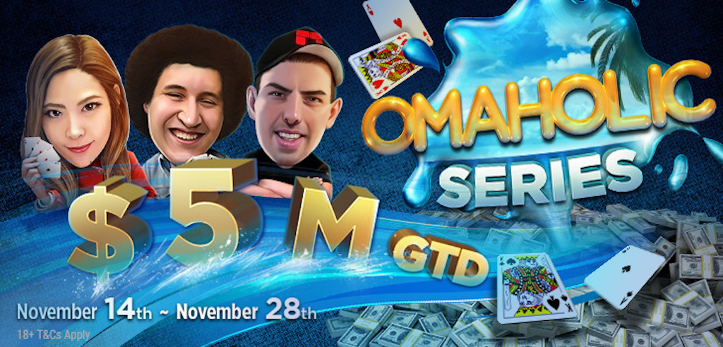 GGPoker’s Omaholic Series returns next week, running Nov. 14-28 with dozens of Omaha events and $5 million guaranteed.