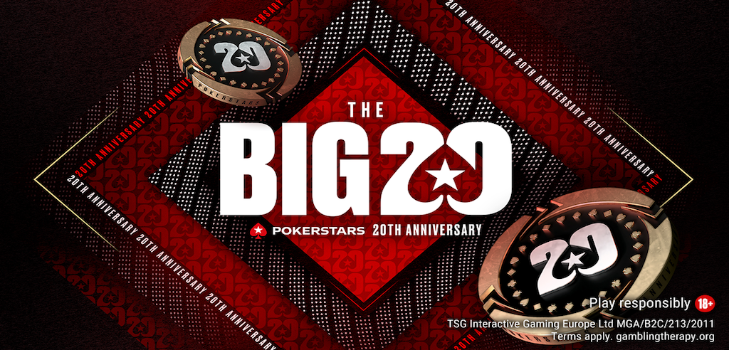 PokerStars is celebrating its 20th anniversary with the special Big 20 Rewind series, running Nov. 14 to Dec. 4 with 20 nostalgic tournaments.