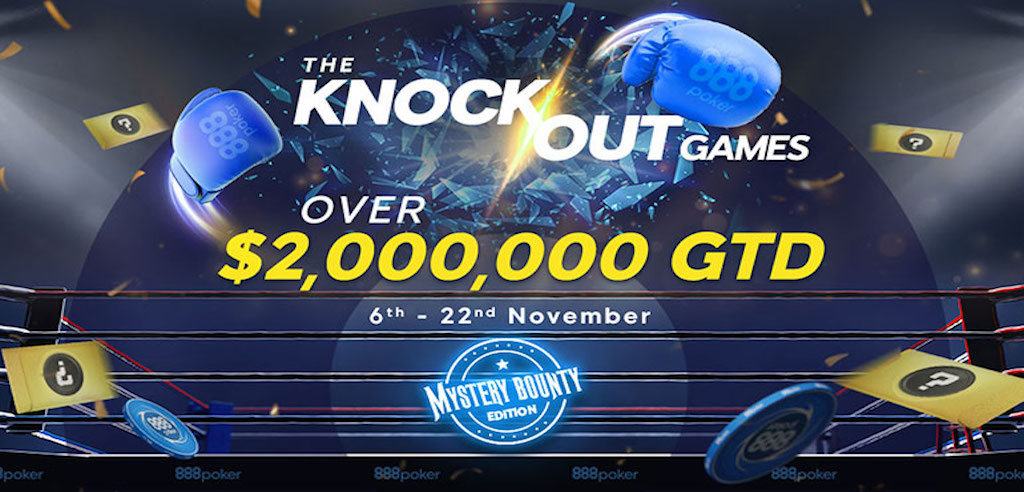 888poker is launching the Knockout Games Mystery Bounty Edition Nov. 6-22 and the entire series includes more than $2 million guaranteed.