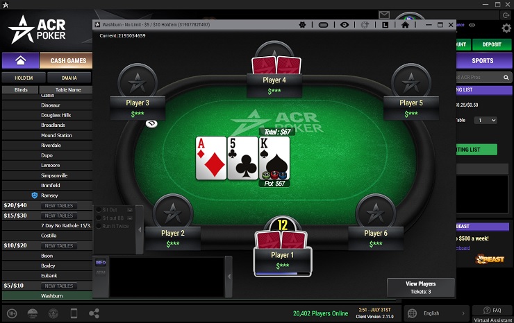 ACR Poker - UK Online Poker Sites