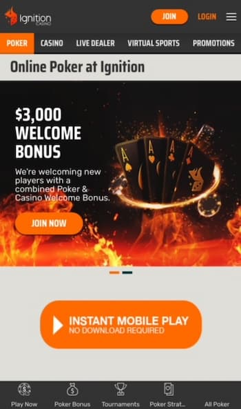 Best Crypto Poker Sites Ignition homepage