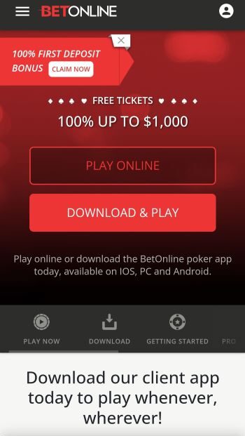 Best Online Poker Sites in Malaysia BetOnline homepage