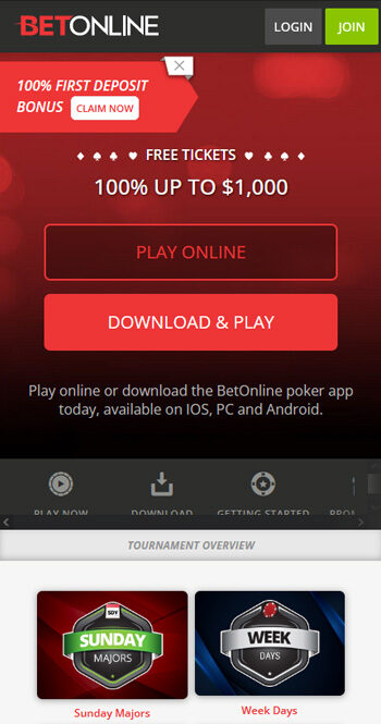 Best Poker Apps BetOnline Poker homepage