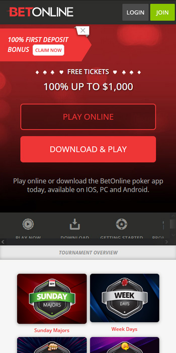 Best Poker Apps BetOnline Poker homepage