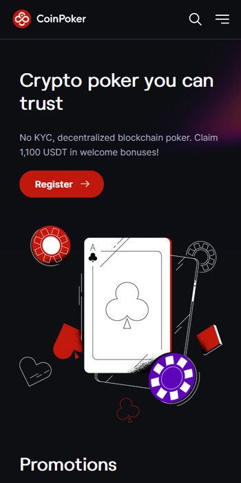 Best Poker Apps CoinPoker homepage