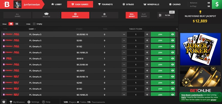 BetOnline Poker Review Interface and User Experience