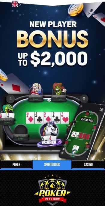 The Black Chip Poker mobile site featuring the new player bonus