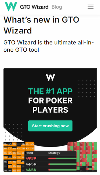 GTO Wizard poker software website