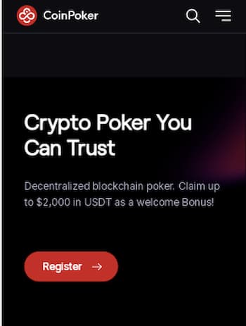 Coin Poker Michigan site mobile view