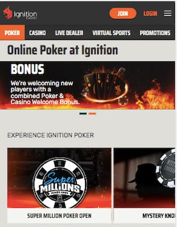 Ignition Poker Michigan Homepage