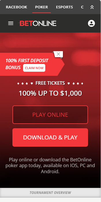 BetOnline Poker Review Welcome Offer