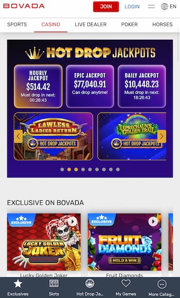 bovada fast payout casino