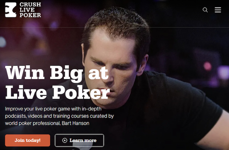 Crush Live Poker website