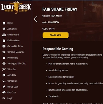 Lucky Creek safe online casino