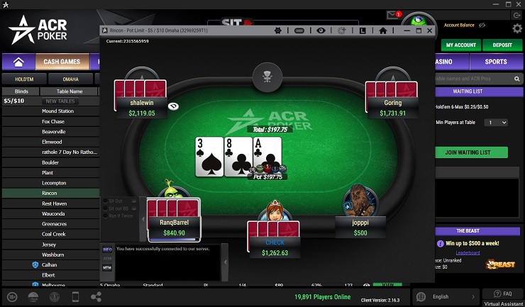 ACR Online Poker Australia