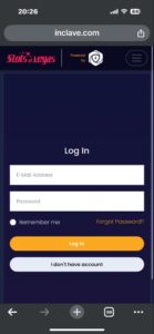 Inclave Casinos Login Page