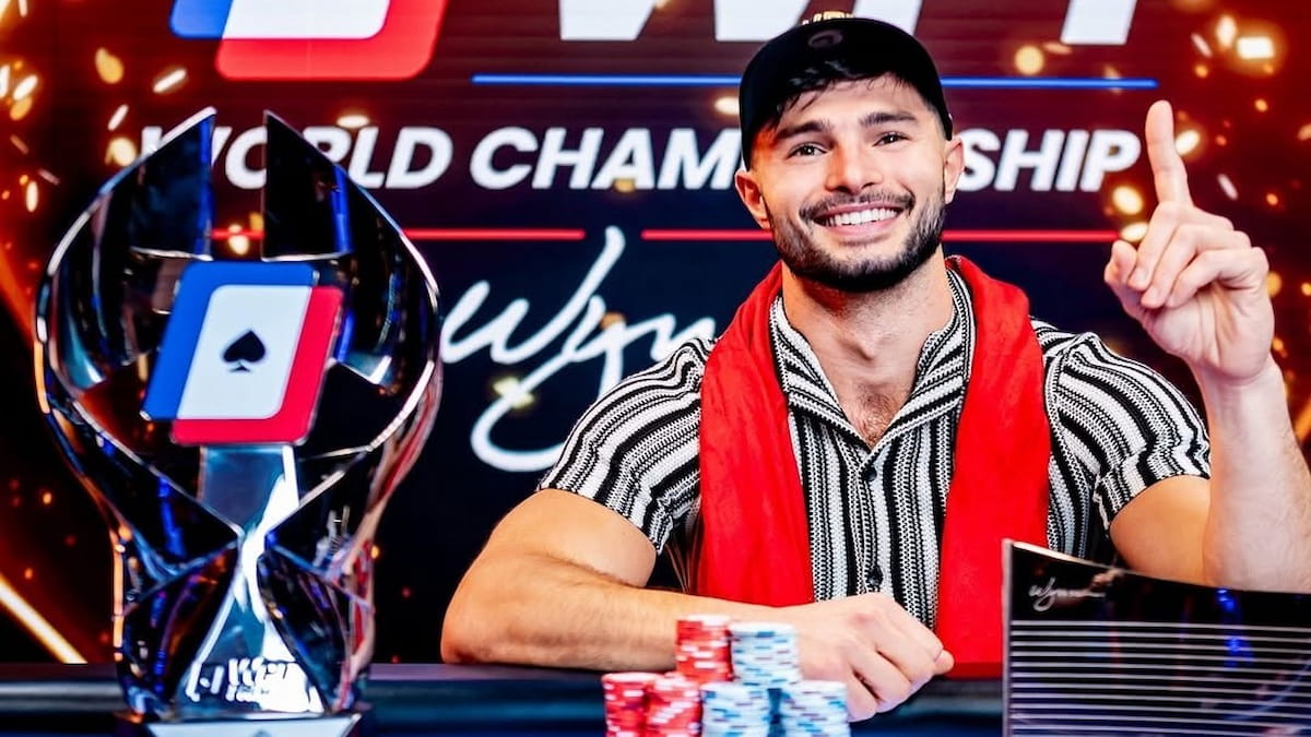 Zak VanKeuren celebrates his WPT Prime Championship win