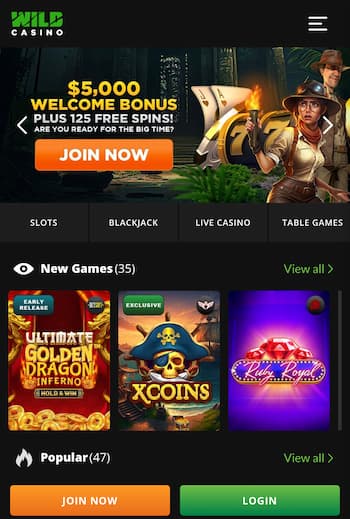 Best offshore casino Wild casino 