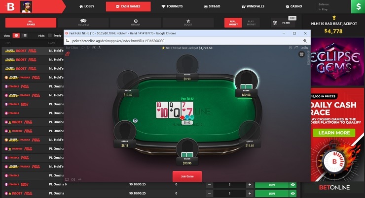 BetOnline Bitcoin Poker Site