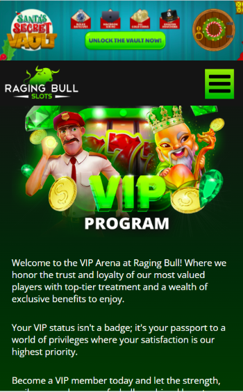 High Roller Casinos Raging Bull VIP Program