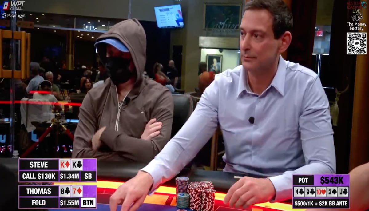 Tom Goldstein playing high-stakes poker on Hustler Casino Live