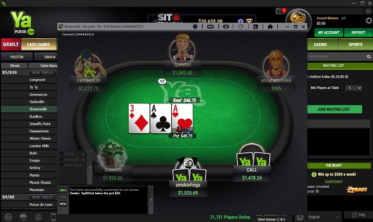 Ya Poker New York Poker Site