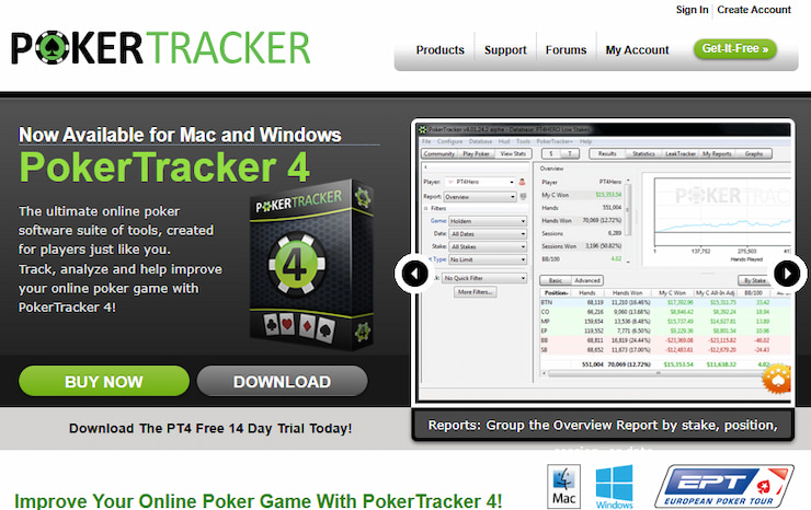 PokerTracker 4 Homepage